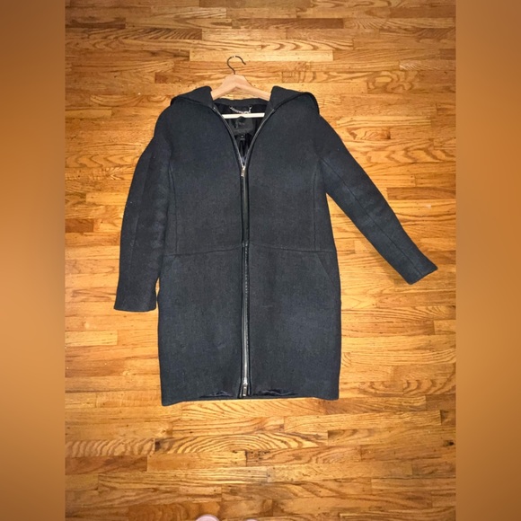 J- Crew Long Coat designed with Stadium cloth by Nello Gori - Size 4P - Picture 7 of 16